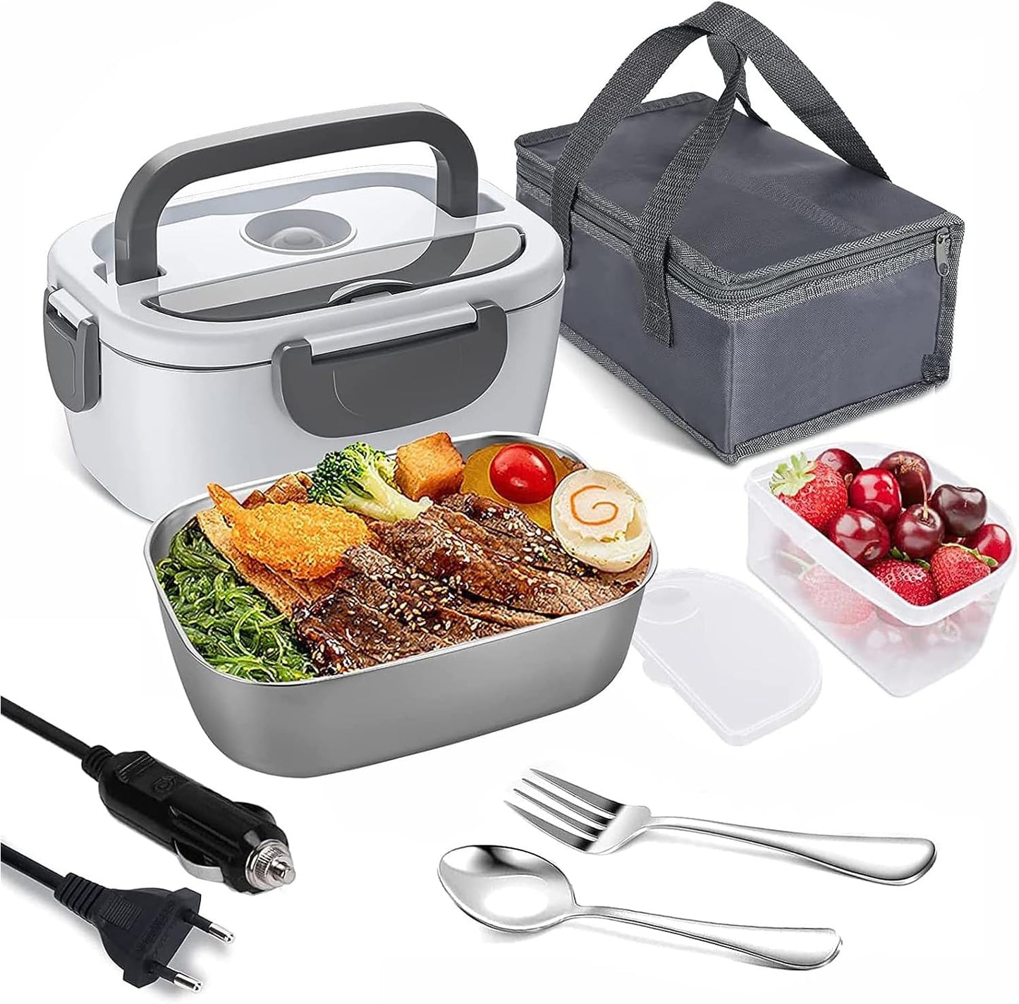 Marmita Térmica Eléctrica 2 en 1 -Comida Caliente en 15 Minutos